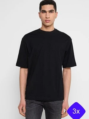 T-shirt basic Selected czarny
