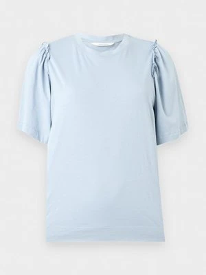 T-shirt basic Selected niebieski