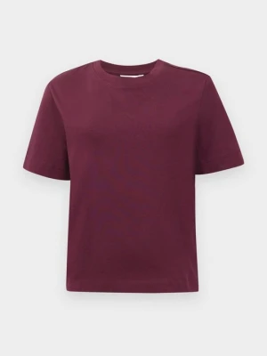 T-shirt basic Selected ciemnofioletowy