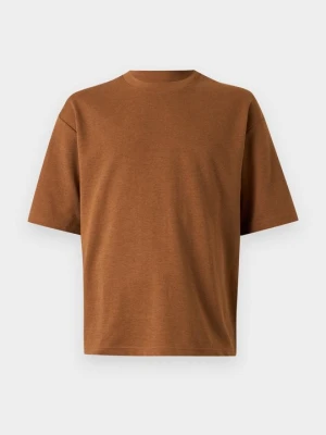 T-shirt basic Selected miedziany