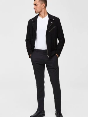 T-shirt basic Selected mleczny
