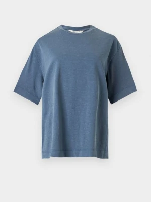 T-shirt basic Selected niebieski