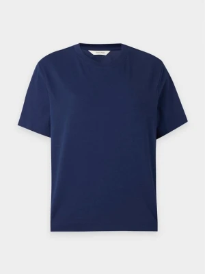 T-shirt basic Selected niebieski