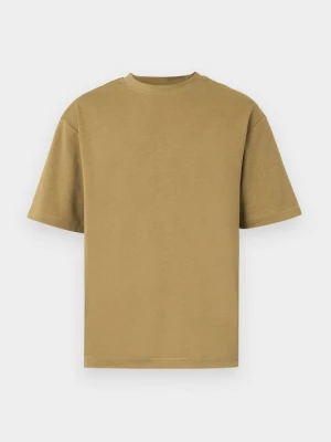 T-shirt basic Selected oliwkowy