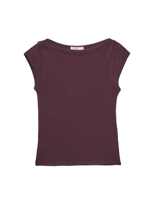 T-shirt basic Stradivarius fioletowy