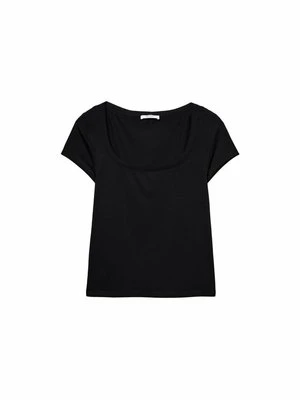 Zdjęcie produktu T-shirt basic Stradivarius czarny