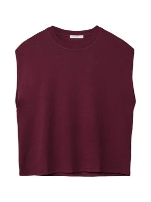 T-shirt basic Stradivarius bordowy