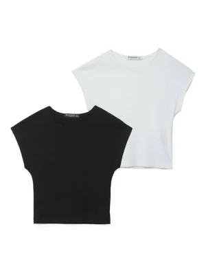 T-shirt basic Stradivarius biały