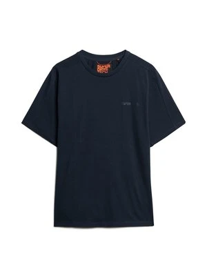 T-shirt basic Superdry granatowy
