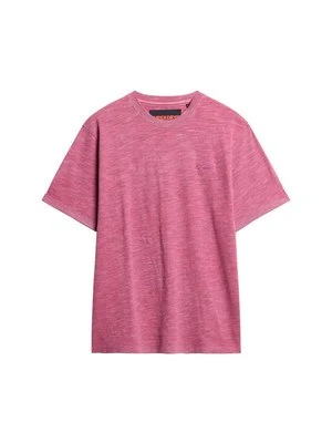 T-shirt basic Superdry różowy