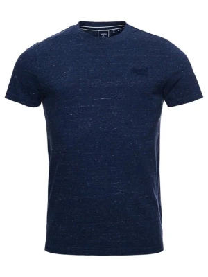 T-shirt basic Superdry niebieski melanż