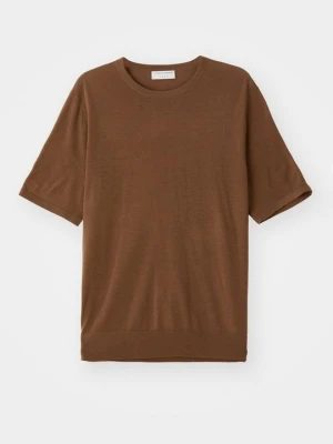 T-shirt basic Tiger Of Sweden jasnobrązowy