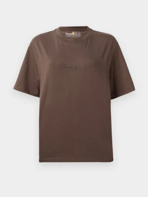 T-shirt basic Timberland ciemnobrązowy