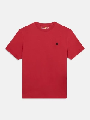 T-shirt basic Timberland czerwony