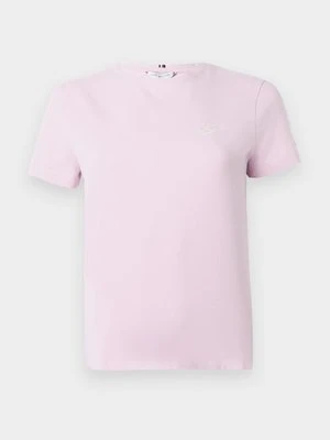 T-shirt basic Tommy Hilfiger jasnoróżowy