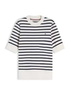 T-shirt basic Tommy Hilfiger beżowy