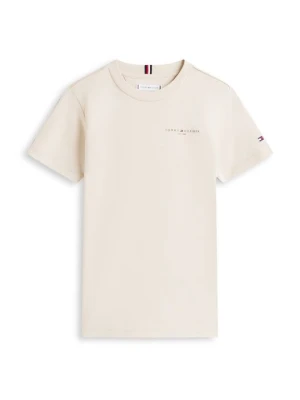 T-shirt basic Tommy Hilfiger beżowy