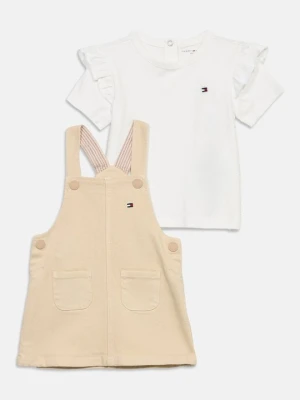 T-shirt basic Tommy Hilfiger beżowy