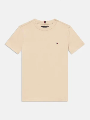 T-shirt basic Tommy Hilfiger beżowy