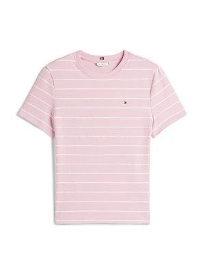 T-shirt basic Tommy Hilfiger różowy