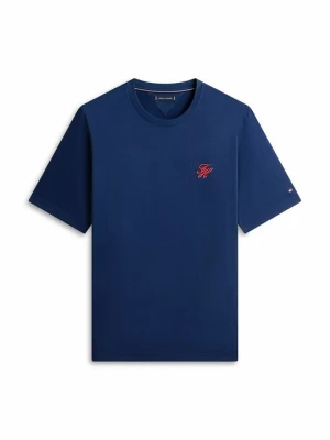 T-shirt basic Tommy Hilfiger granatowy