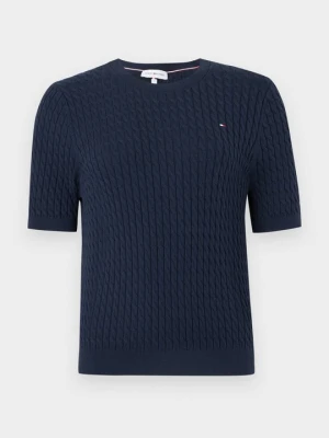 T-shirt basic Tommy Hilfiger granatowy