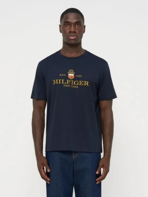 T-shirt basic Tommy Hilfiger granatowy