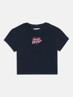 T-shirt basic Tommy Hilfiger granatowy