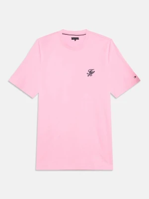 T-shirt basic Tommy Hilfiger jasnoróżowy