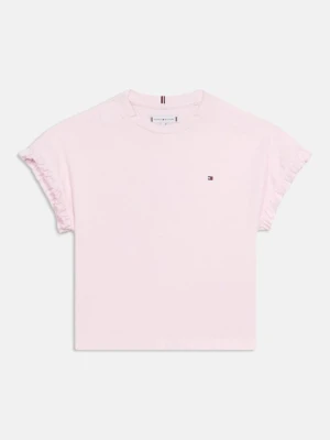 T-shirt basic Tommy Hilfiger jasnoróżowy