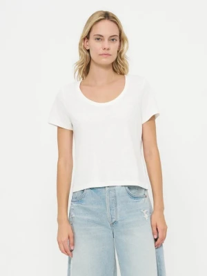 T-shirt basic Tommy Hilfiger mleczny