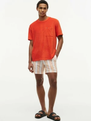 T-shirt basic Tommy Hilfiger pomarańczowy