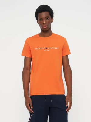 T-shirt basic Tommy Hilfiger pomarańczowy