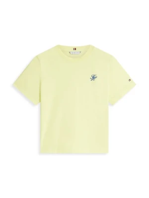 T-shirt basic Tommy Hilfiger żółty