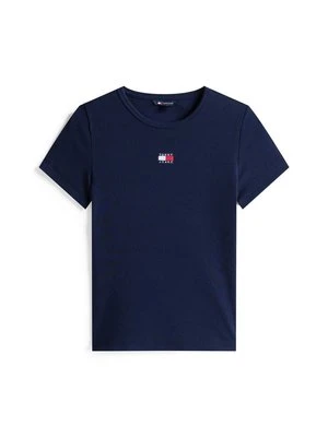 T-shirt basic Tommy Jeans granatowy