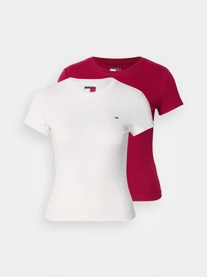T-shirt basic Tommy Jeans beżowy