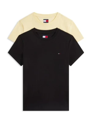 T-shirt basic Tommy Jeans bordowy