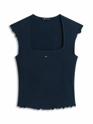 T-shirt basic Tommy Jeans granatowy
