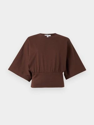 T-shirt basic Topshop brązowy