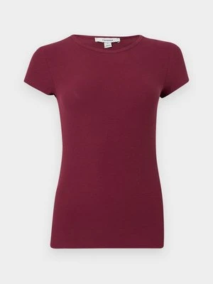 T-shirt basic Topshop bordowy