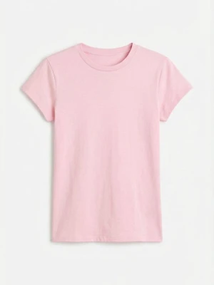 T-shirt basic Topshop różowy