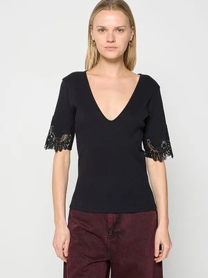 Zdjęcie produktu T-shirt basic TWINSET antracytowy melanż