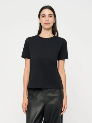 T-shirt basic TWINSET antracytowy melanż