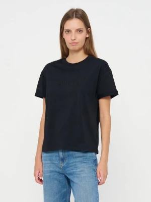 T-shirt basic TWINSET antracytowy melanż