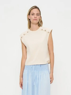 T-shirt basic TWINSET beżowy