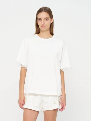 T-shirt basic TWINSET biały
