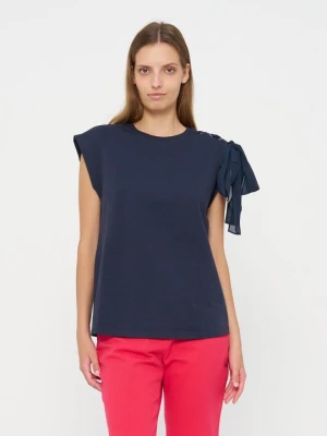T-shirt basic TWINSET granatowy