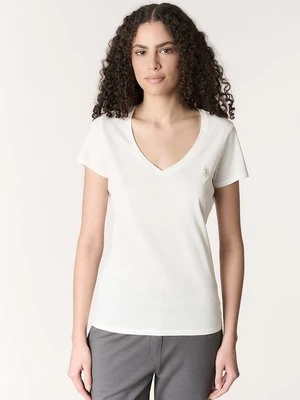 T-shirt basic U.S. POLO ASSN. mleczny