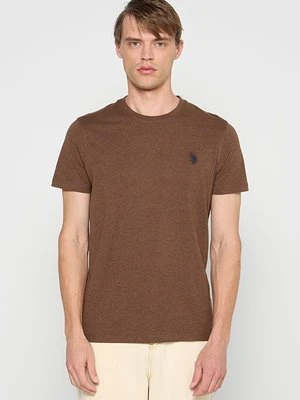 T-shirt basic U.S. POLO ASSN. brązowy