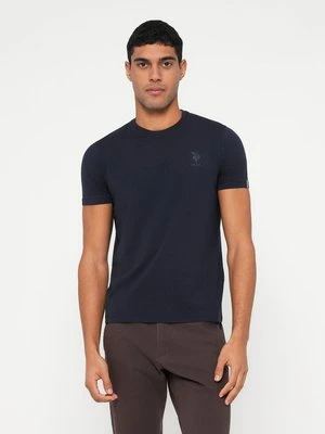 T-shirt basic U.S. POLO ASSN. granatowy